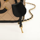 CHANEL CC Filigree Vanity Chain Bag Caviar Skin Beige Gold CC Auth fm4940M-19