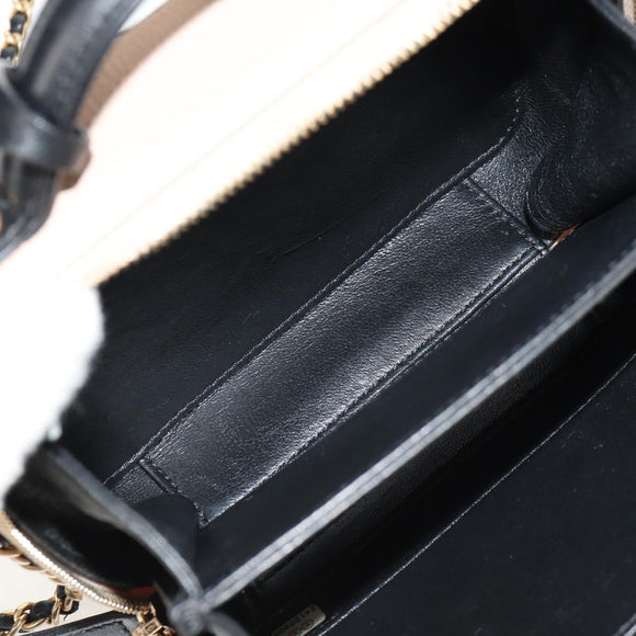 CHANEL CC Filigree Vanity Chain Bag Caviar Skin Beige Gold CC Auth fm4940M