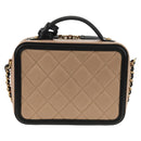 CHANEL CC Filigree Vanity Chain Bag Caviar Skin Beige Gold CC Auth fm4940M-3