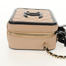CHANEL CC Filigree Vanity Chain Bag Caviar Skin Beige Gold CC Auth fm4940M-5