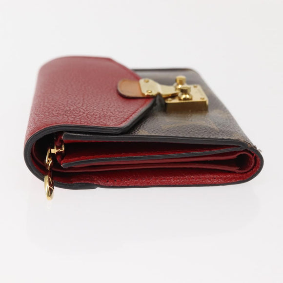 LOUIS VUITTON Monogram Noir Portefeuille Geldbörse Kompakte Brieftasche M67478 Auth fm4941