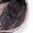 PRADA Chain Shoulder Bag Nylon Brown Gold Auth fm4942-26