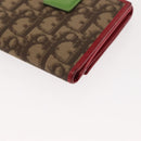 Christian Dior Trotter Canvas Bifold Wallet PVC Rasta Color Auth fm4943-16