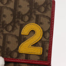 Christian Dior Trotter Canvas Bifold Wallet PVC Rasta Color Auth fm4943-8