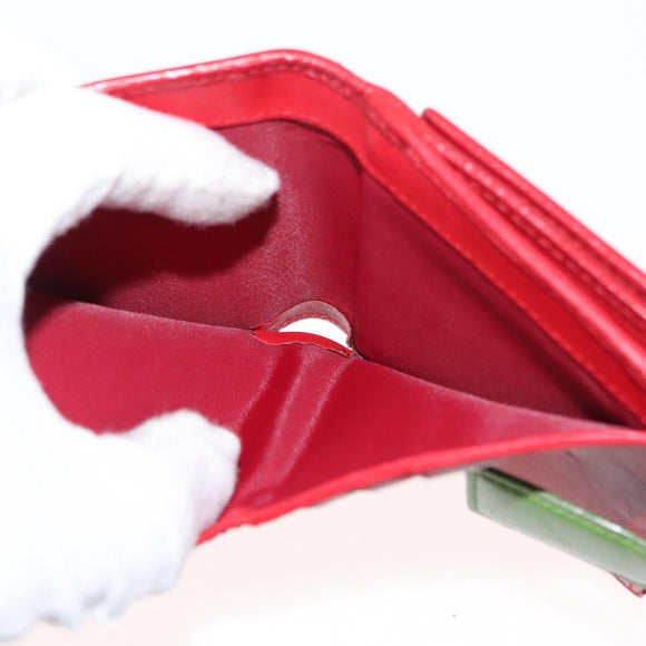 Christian Dior Trotter Canvas Bifold Wallet PVC Rasta Color Auth fm4943