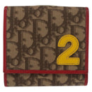 Christian Dior Trotter Canvas Bifold Wallet PVC Rasta Color Auth fm4943-13