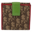 Christian Dior Trotter Canvas Bifold Wallet PVC Rasta Color Auth fm4943-2