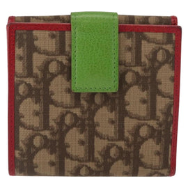 Christian Dior Trotter Canvas Bifold Wallet PVC Rasta Color Auth fm4943 - 0