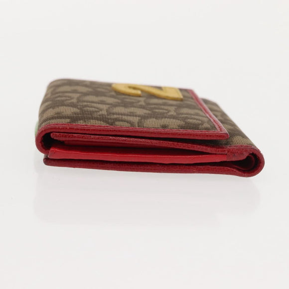 Christian Dior Trotter Canvas Bifold Wallet PVC Rasta Color Auth fm4943