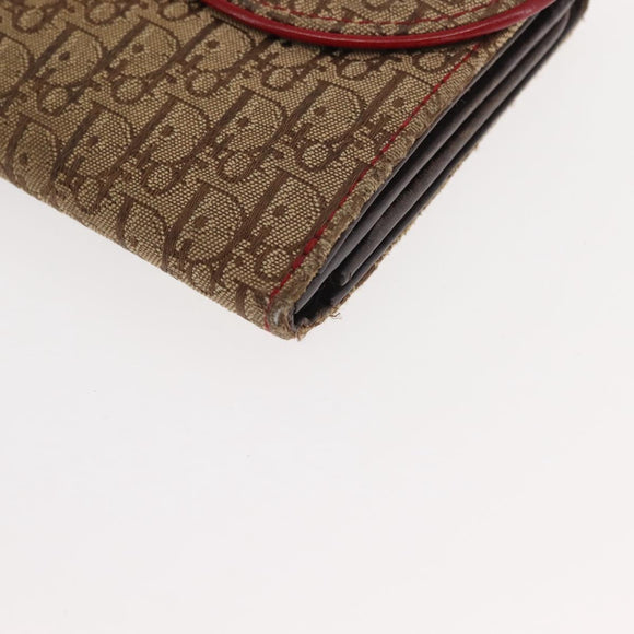 Christian Dior Trotter Canvas Saddle Long Wallet Rasta Color Auth fm4944