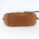 BURBERRY Nova Check Hand Bag PVC 2way Beige Gold Auth fm4955-5