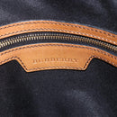 BURBERRY Nova Check Hand Bag PVC 2way Beige Gold Auth fm4955-19