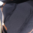 BURBERRY Nova Check Hand Bag PVC 2way Beige Gold Auth fm4955-11