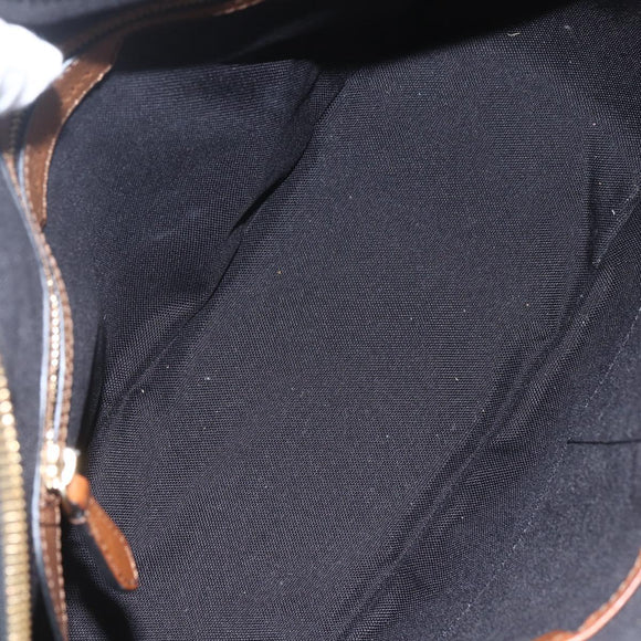 BURBERRY Nova Check Hand Bag PVC 2way Beige Gold Auth fm4955