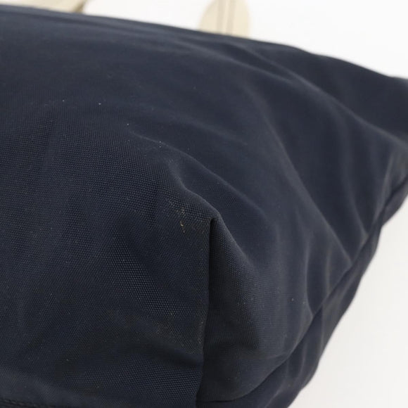 GUCCI Tote Bag Nylon Navy Silver 169943 Auth fm4956