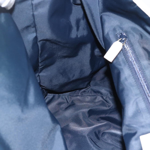 GUCCI Tote Bag Nylon Navy Silver 169943 Auth fm4956