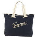 GUCCI Tote Bag Nylon Navy Silver 169943 Auth fm4956-13