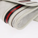 GUCCI GG Supreme Sherry Line Waist bag PVC White Gold 152597 Auth fm4959-11