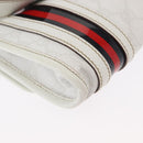 GUCCI GG Supreme Sherry Line Waist bag PVC White Gold 152597 Auth fm4959-12