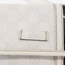 GUCCI GG Supreme Sherry Line Waist bag PVC White Gold 152597 Auth fm4959-14