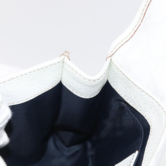 GUCCI GG Supreme Sherry Line Waist bag PVC White Gold 152597 Auth fm4959