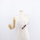 GUCCI GG Supreme Sherry Line Waist bag PVC White Gold 152597 Auth fm4959-22