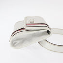 GUCCI GG Supreme Sherry Line Waist bag PVC White Gold 152597 Auth fm4959-4