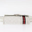 GUCCI GG Supreme Sherry Line Waist bag PVC White Gold 152597 Auth fm4959-9