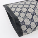 GUCCI GG Supreme Sherry Line Clutch Bag PVC Red Navy 84 014 2125 28 Auth fm4960-11