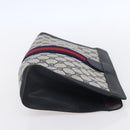 GUCCI GG Supreme Sherry Line Clutch Bag PVC Red Navy 84 014 2125 28 Auth fm4960-5