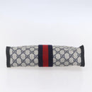 GUCCI GG Supreme Sherry Line Clutch Bag PVC Red Navy 84 014 2125 28 Auth fm4960-7