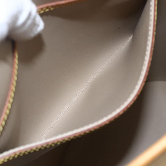 LOUIS VUITTON Monogram Vernis Bucket GM Shoulder Bag Beige LV Auth fm4967