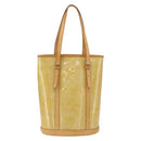 LOUIS VUITTON Monogram Vernis Bucket GM Shoulder Bag Beige LV Auth fm4967-2