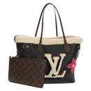 LOUIS VUITTON Monogram Teddy Neverfull MM Tote Bag Black M56960 LV Auth fm4970SM-1