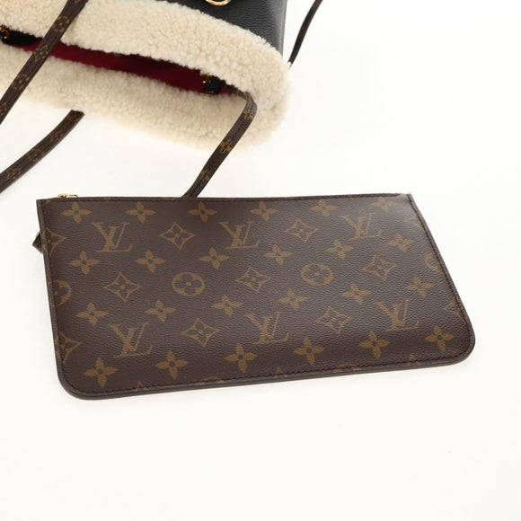 LOUIS VUITTON Monogram Teddy Neverfull MM Tote Bag Black M56960 LV Auth fm4970SM