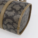 SAINT LAURENT Hand Bag PVC Canvas Gray Beige Auth fm4973-15