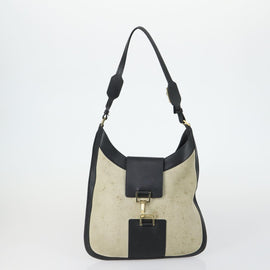 GUCCI GG Canvas Shoulder Bag Leather 6 Set Beige Black Navy Auth fm4975 - 0