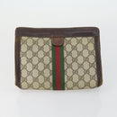 GUCCI GG Canvas Shoulder Bag Leather 6 Set Beige Black Navy Auth fm4975-27