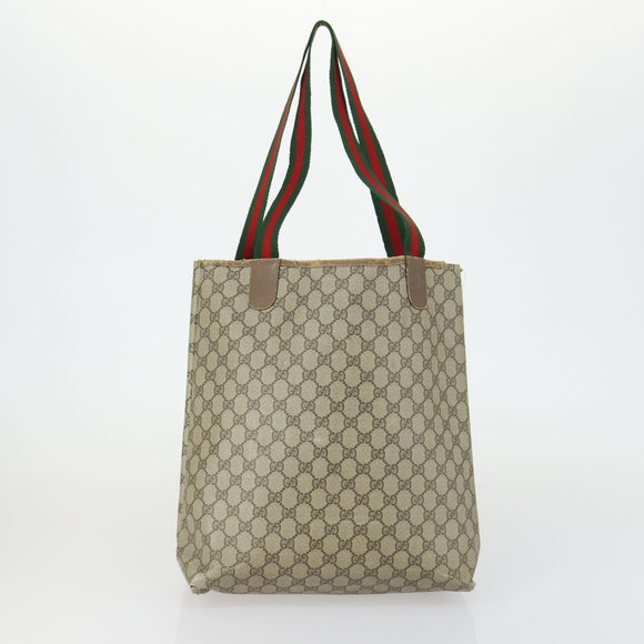 GUCCI GG Canvas Web Sherry Line Shoulder Bag 5 Set Beige Red Auth fm4976