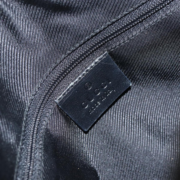 GUCCI GG Canvas Tote Bag Black Silver 000 0855 Auth fm4978