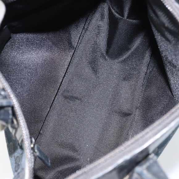 GUCCI GG Canvas Tote Bag Black Silver 000 0855 Auth fm4978