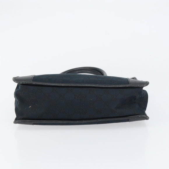 GUCCI GG Canvas Tote Bag Black Silver 000 0855 Auth fm4978