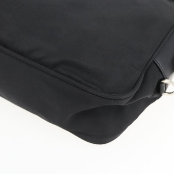PRADA Shoulder Bag Nylon Black Silver Auth fm4979
