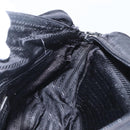 PRADA Shoulder Bag Nylon Black Silver Auth fm4979-21