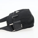 PRADA Shoulder Bag Nylon Black Silver Auth fm4979-3