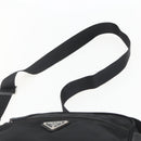 PRADA Shoulder Bag Nylon Black Silver Auth fm4979-14