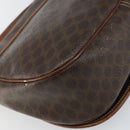 CELINE Macadam Canvas Shoulder Bag PVC Leather Brown Gold Auth fm4980-16