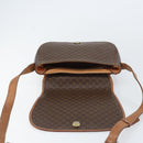 CELINE Macadam Canvas Shoulder Bag PVC Leather Brown Gold Auth fm4980-18