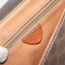 CELINE Macadam Canvas Shoulder Bag PVC Leather Brown Gold Auth fm4980-12