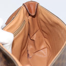 CELINE Macadam Canvas Shoulder Bag PVC Leather Brown Gold Auth fm4980-19